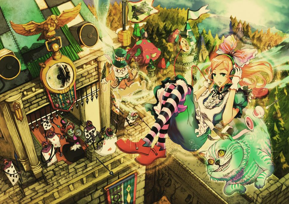 Anime Girls, Alice in Wonderland wallpaper,anime girls HD wallpaper,alice in wonderland HD wallpaper,2480x1748 HD wallpaper,2480x1748 wallpaper