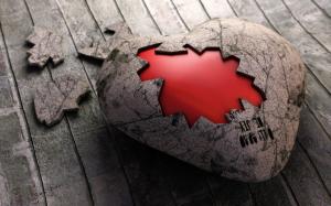 Broken stone heart wallpaper thumb