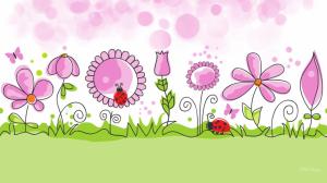 Flower Garden Spring Vector Free Desktop Background wallpaper thumb