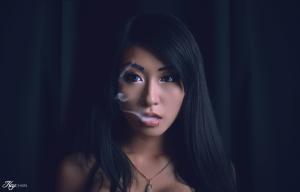 Women, Face, Asian, Portrait, Smoke wallpaper thumb
