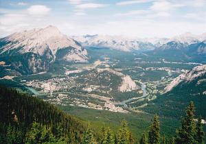 Banff, Alberta, Canada From Sulphur Mountain wallpaper thumb