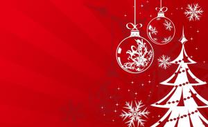 christmas decorations, balloons, tree, snowflake wallpaper thumb