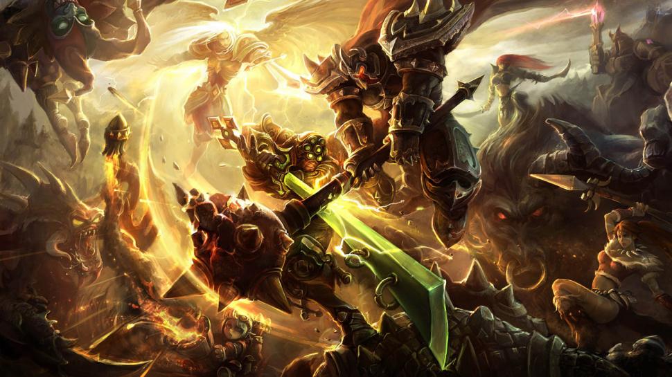 League Of Legends, LOL, Warriors, Monsters, Fighting, Weapons, Video Games wallpaper,league of legends wallpaper,lol wallpaper,warriors wallpaper,monsters wallpaper,fighting wallpaper,weapons wallpaper,video games wallpaper,1366x768 wallpaper