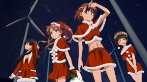 A Certain Magical Index girl in Santa outfits wallpaper thumb