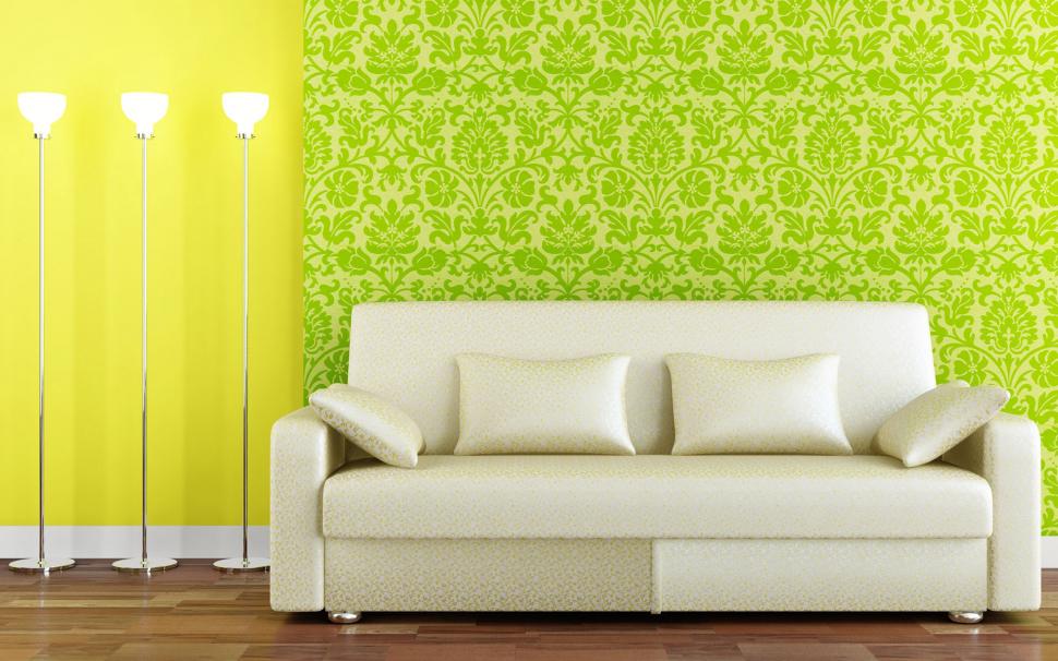 Beautiful Sofa Lounge wallpaper,colors HD wallpaper,vivid HD wallpaper,green HD wallpaper,yellow HD wallpaper,2560x1600 wallpaper