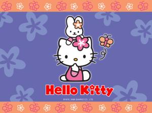 Hello Kitty, Cartoon, Pink, Cat, Butterfly wallpaper thumb