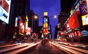New York Times Square Night Street Timelapse Buildings HD wallpaper thumb