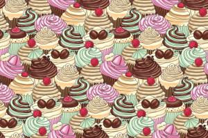 cupcakes, texture, background, art wallpaper thumb