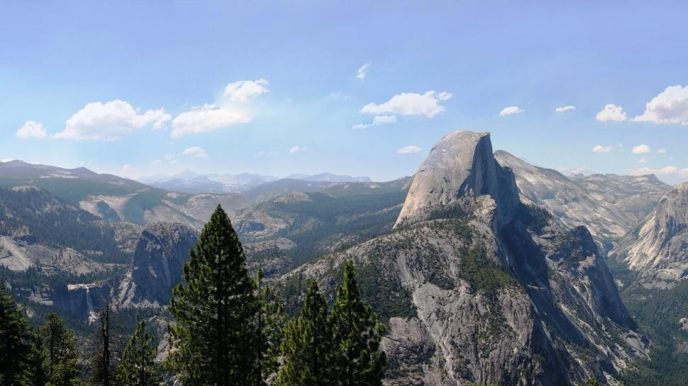 Yosemite National Park's Half Dome wallpaper,nature HD wallpaper,parks HD wallpaper,mountains HD wallpaper,beauty HD wallpaper,nature & landscapes HD wallpaper,1920x1080 wallpaper