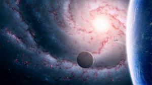 Nebulae and planets in dream world wallpaper thumb