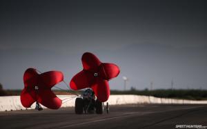 Drag Race Parachute Race Car Drag Strip HD wallpaper thumb