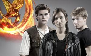 Jennifer Lawrence, movies, The Hunger Games, Josh Hutcherson, Liam Hemsworth, Peeta, Gale Hawthorne wallpaper thumb