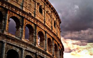 Colosseum, Rome, Italy, clouds, dusk wallpaper thumb