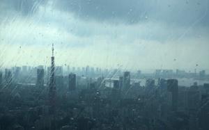 Japan Tokyo Cityscapes Urban Water Drops Tower Rain Glass Free Photos wallpaper thumb