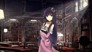 Touhou, Library, Purple Hair, Patchouli Knowledge wallpaper thumb