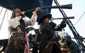 Pirates of the Caribbean Pirate Johnny Depp Geoffrey Rush HD wallpaper thumb
