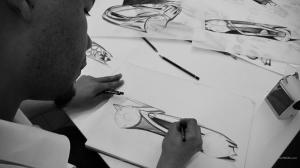 Peugeot Concept Drawing Sketch BW HD wallpaper thumb