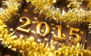 New Year 2015, golden, Christmas wallpaper thumb