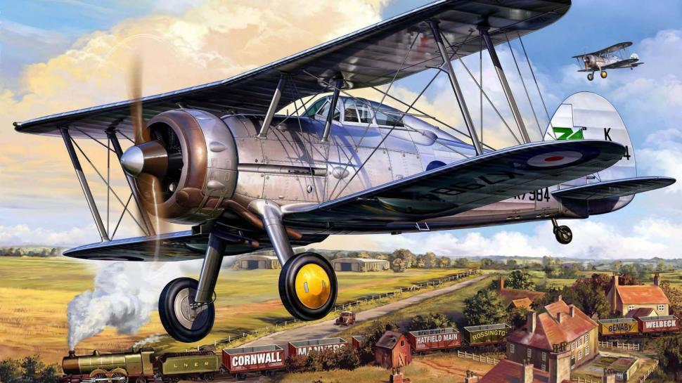 Gloster Gladiator wallpaper,military HD wallpaper,wallpaper HD wallpaper,aircraft HD wallpaper,aircraft planes HD wallpaper,1920x1080 wallpaper