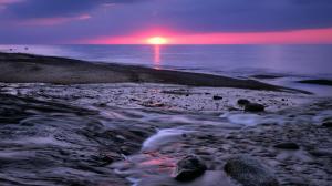 Light Sunset Rocks Michigan National Park Lake Superior Gallery wallpaper thumb