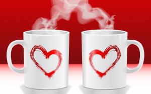 cup, hot, heart, love wallpaper thumb
