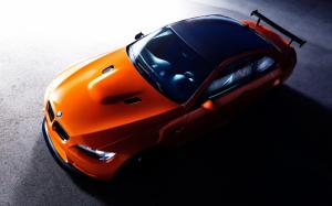 BMW orange supercar top view wallpaper thumb