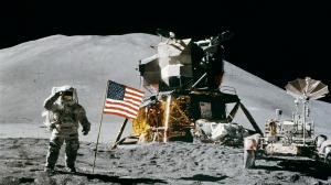 Moon, Astronaut, NASA, American Flag wallpaper thumb
