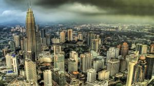 Kuala Lumpur Buildings Skyscrapers HDR HD wallpaper thumb