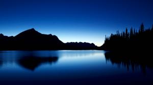 Alberta, Canada, lake, night, landscapes, blue wallpaper thumb
