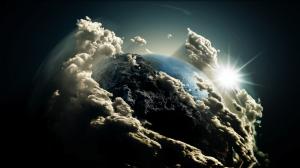 Clouds Sunlight Planet Stereographic HD wallpaper thumb