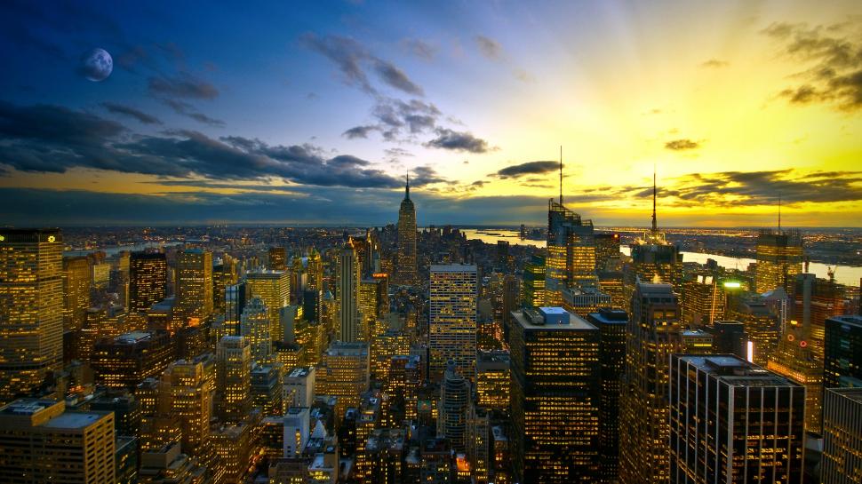 New York Skyline from Above wallpaper,New York HD wallpaper,1920x1080 wallpaper
