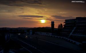 Race Track Sunset HD wallpaper thumb
