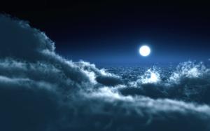 Moon Over Clouds HD wallpaper thumb