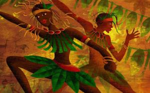 Tribal dancers wallpaper thumb
