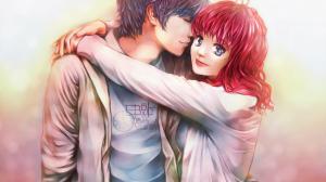 Anime boy and girl, lover wallpaper thumb