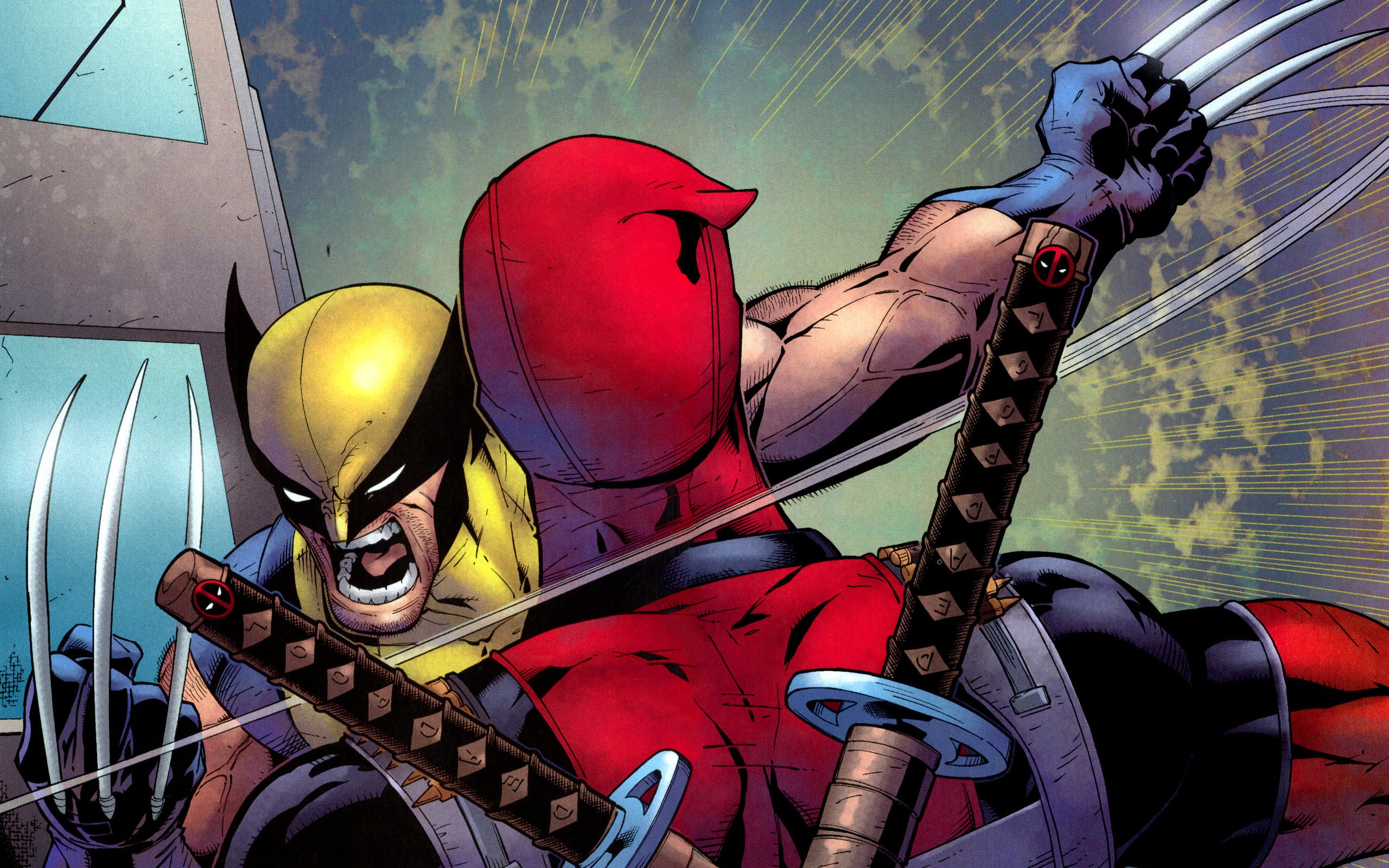 Wolverine X-Men Deadpool Fight HD wallpaper | anime | Wallpaper Better