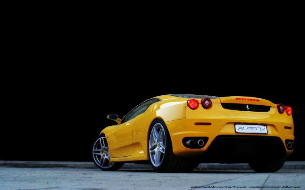 Yellow Ferrari  High Definition wallpaper,ferrari wallpaper,red wallpaper,sport car wallpaper,1440x900 wallpaper