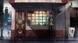 Futuristic, Cyberpunk, Girl, House, Rain wallpaper thumb