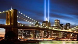 Tribute In Lights Over Brooklyn Bridge wallpaper thumb