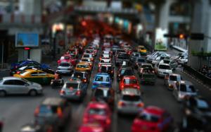 Street car traffic jam wallpaper thumb