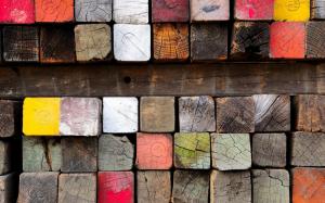 Wood, lumber, paint, colorful wallpaper thumb
