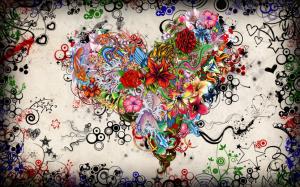 Colorful heart-shaped Love Art Picture wallpaper thumb