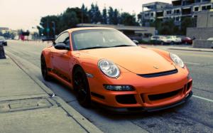 Porsche GT3 RS Orange wallpaper thumb