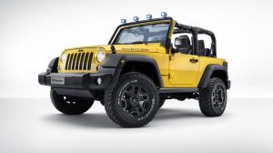 Jeep Wrangler Rubicon Rocks Star, yellow pickup wallpaper thumb