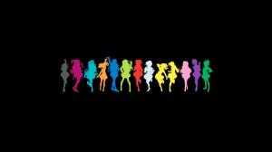 THE iDOLM@STER, Anime Girls, Colorful, Pose, Black Background wallpaper thumb