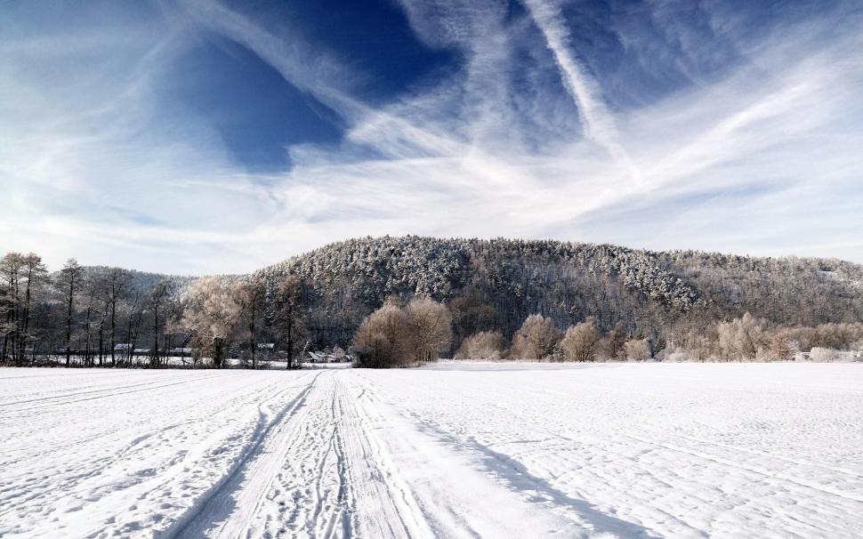 Snowy countryside wallpaper,nature HD wallpaper,1920x1200 HD wallpaper,snow HD wallpaper,winter HD wallpaper,tree HD wallpaper,mountain HD wallpaper,field HD wallpaper,road HD wallpaper,countryside HD wallpaper,1920x1200 wallpaper