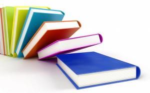 3D colorful cover of the books wallpaper thumb