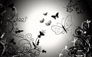 Butterfly Wallpaper Black And White wallpaper thumb