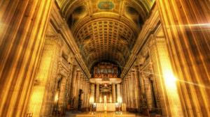 Beautiful Alter In Cathedral Hdr wallpaper thumb