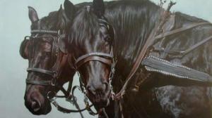 Wagon Horses wallpaper thumb